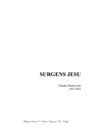 Book cover for SURGENS JESU - C. Monteverdi - For SAA Choir