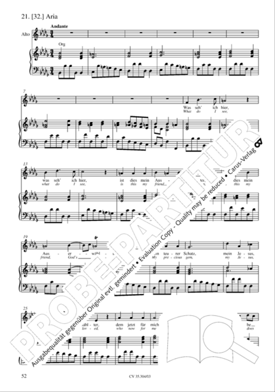 St. Mark Passion (Markus-Passion) 4-Part scores gallery preview page 53