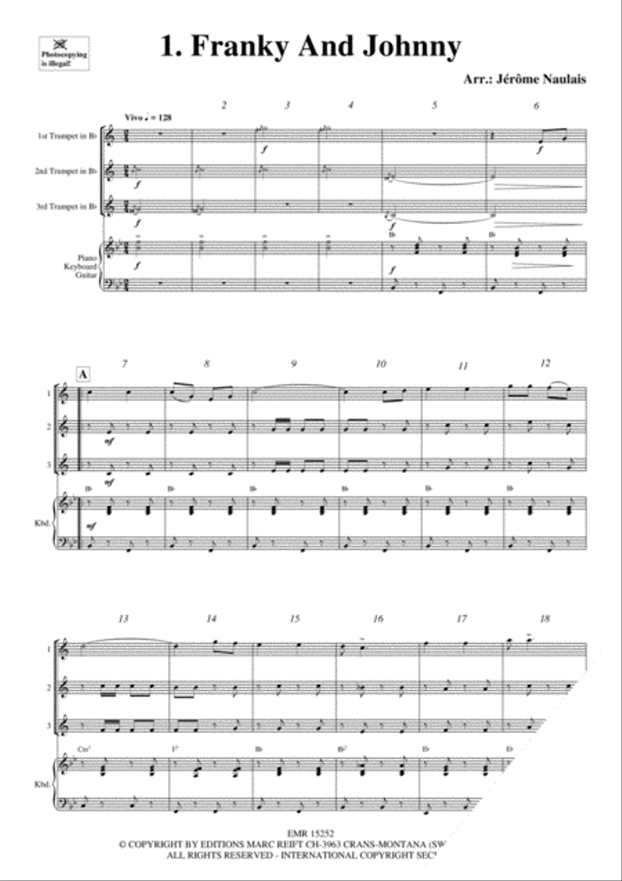 3 Trumpets & Piano Vol. 8 Trumpet Trio scores gallery preview page 3