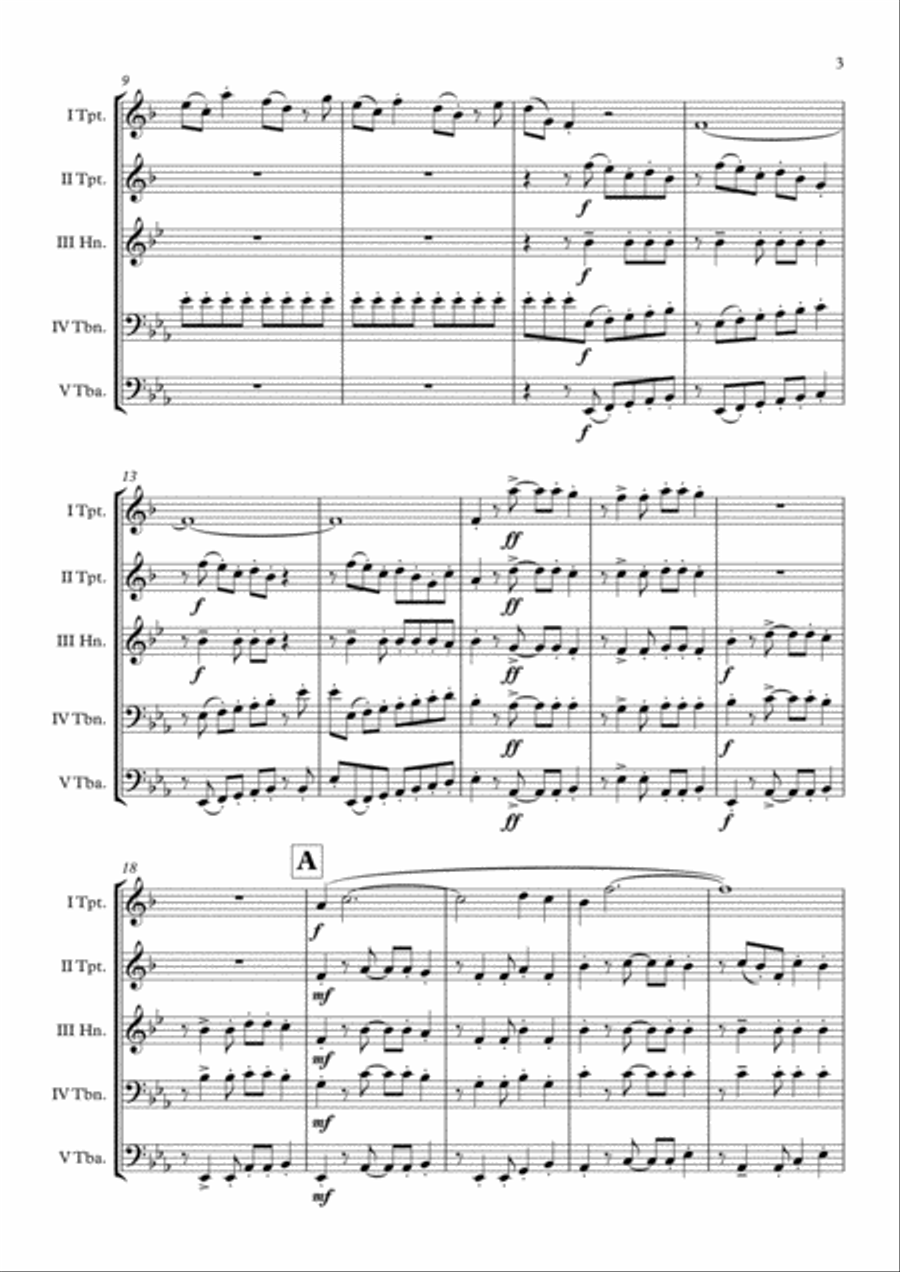 The Magnificent Seven Brass Quintet scores gallery preview page 4