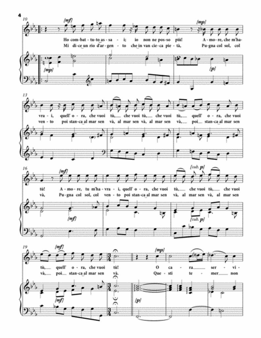ROSSI Luigi: Non la volete intendere, cantata for Voice (Soprano/Tenor) and Piano (C minor) image number null