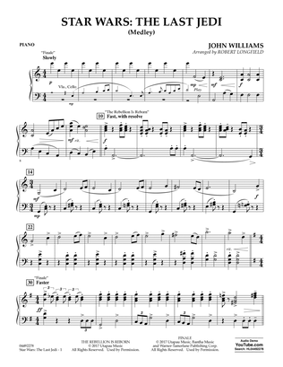 Star Wars: The Last Jedi (Medley) (arr. Robert Longfield) - Piano