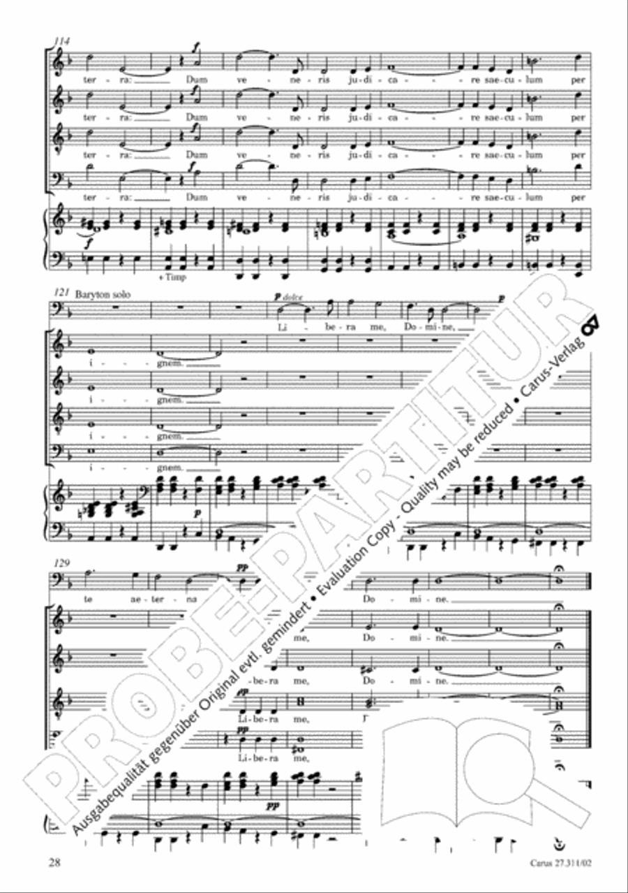 Requiem - church version (Requiem. Fassung mit kleinem Orchester) 4-Part scores gallery preview page 29