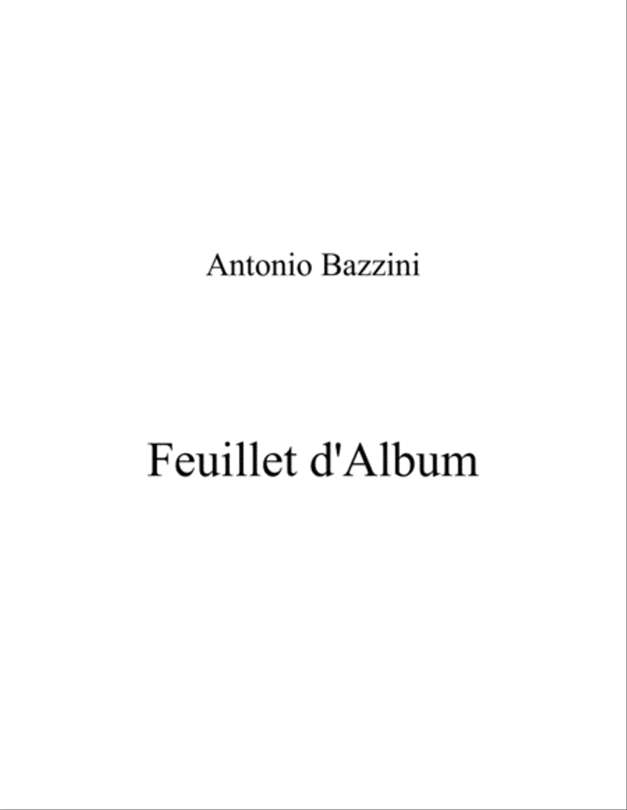 Feuillet d'Album Woodwind Quartet scores gallery preview page 1