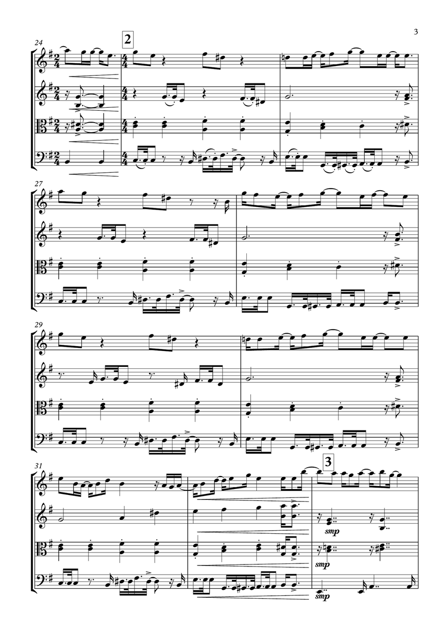 Virtual Insanity String Quartet scores gallery preview page 4