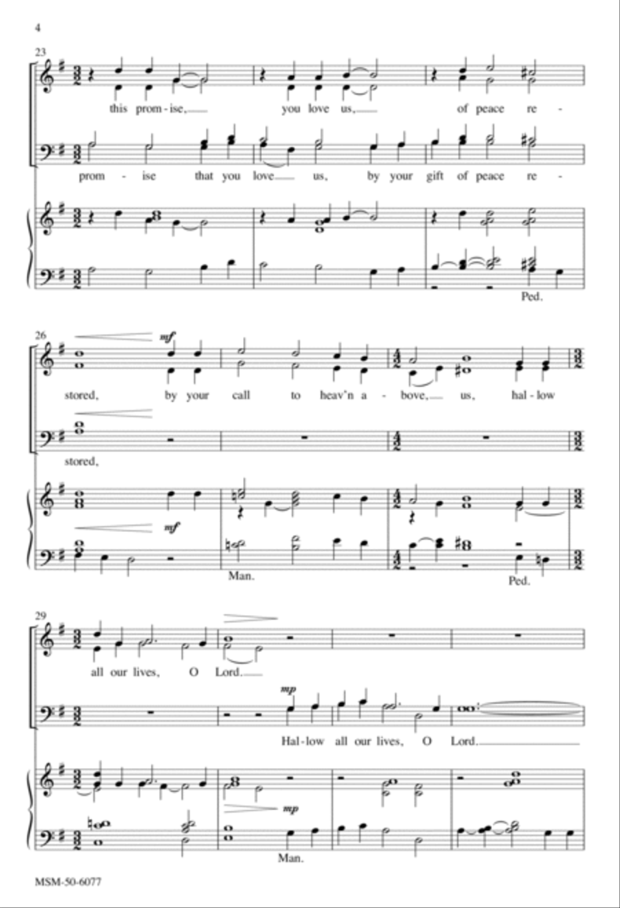 For the Bread Which You Have Broken 4-Part scores gallery preview page 4