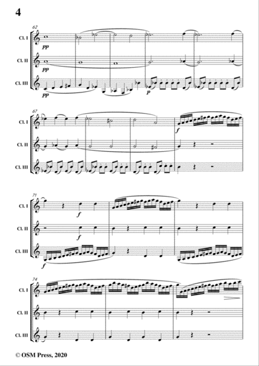 Beethoven-Trio in C Major,Op.87,for three Clarinets Clarinet Solo scores gallery preview page 6