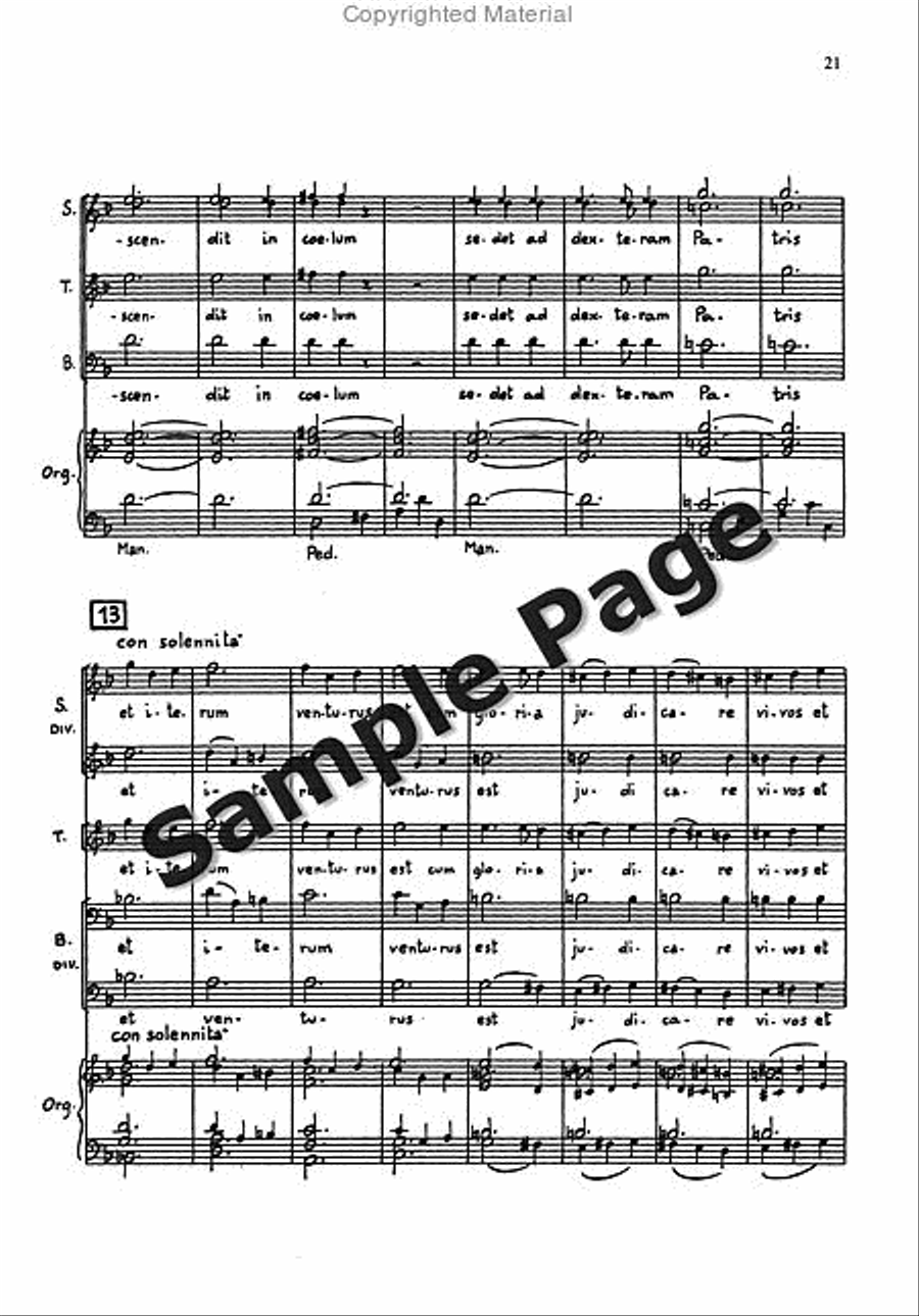 Messa Breve For Mixed Choir (3 Voices Stb) And Organ STB scores gallery preview page 20