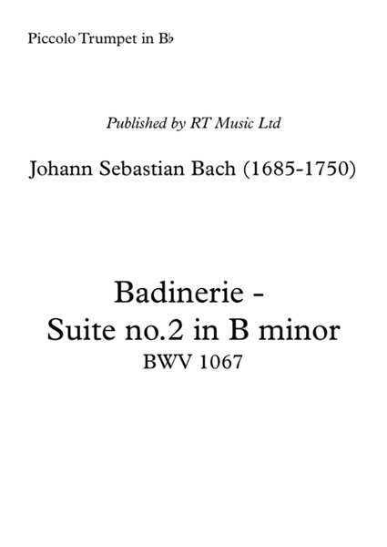 Bach BWV1067 Badinerie from Suite in B minor.