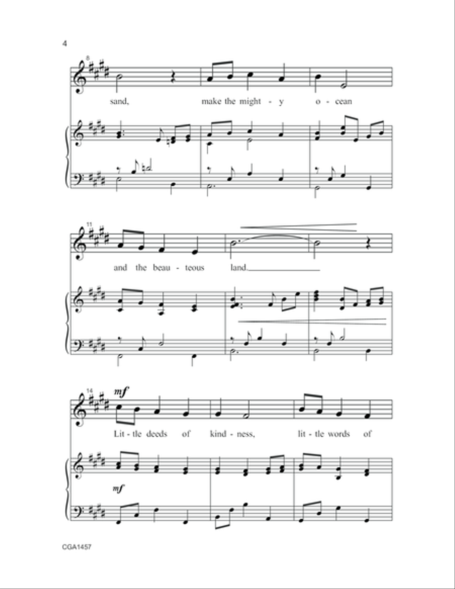 Little Things Unison Choir scores gallery preview page 5