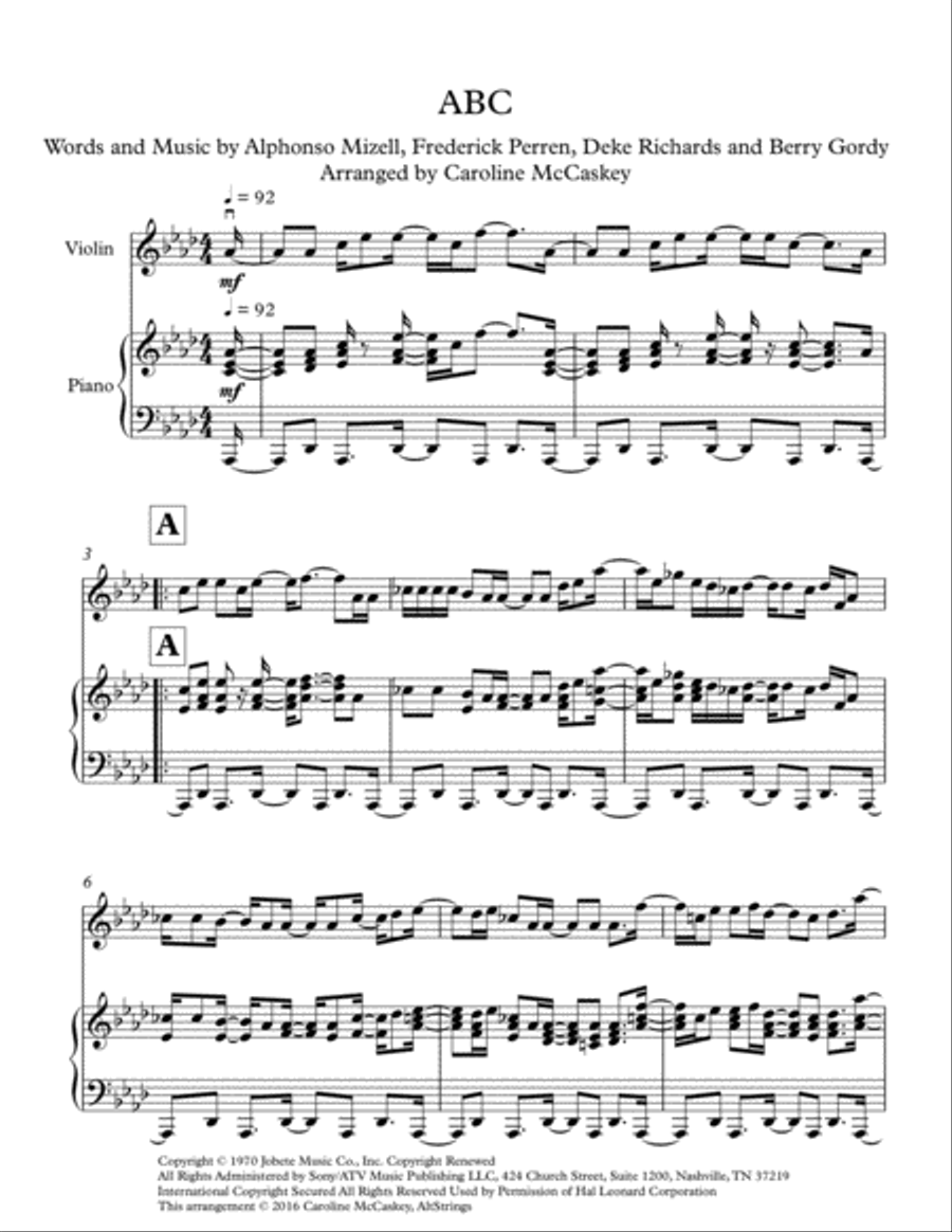 ABC ABC Violin Solo scores gallery preview page 2