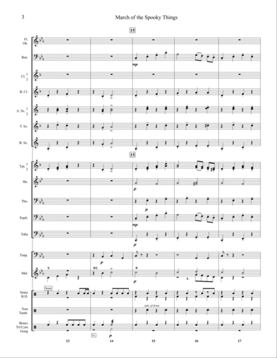 March of the Spooky Things Concert Band scores gallery preview page 6