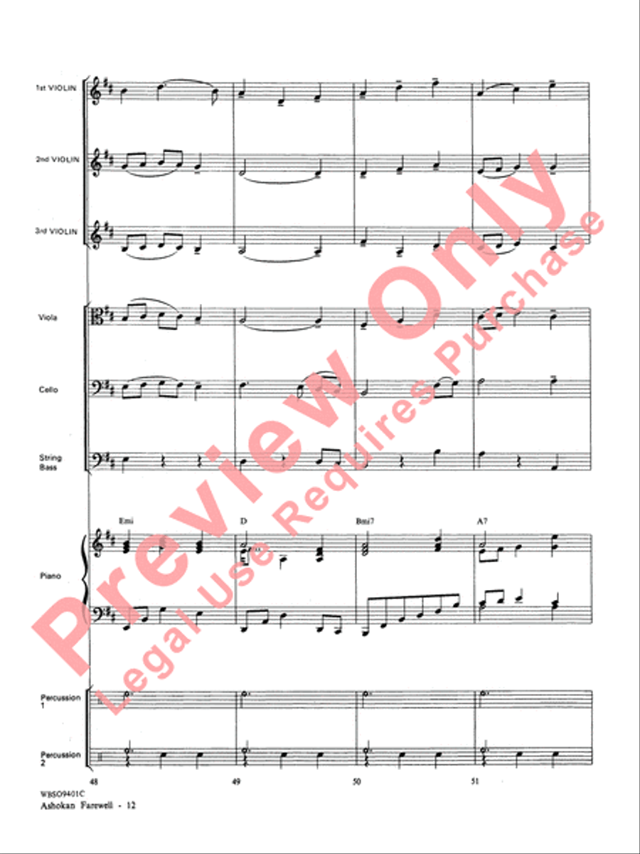 Ashokan Farewell String Orchestra scores gallery preview page 13