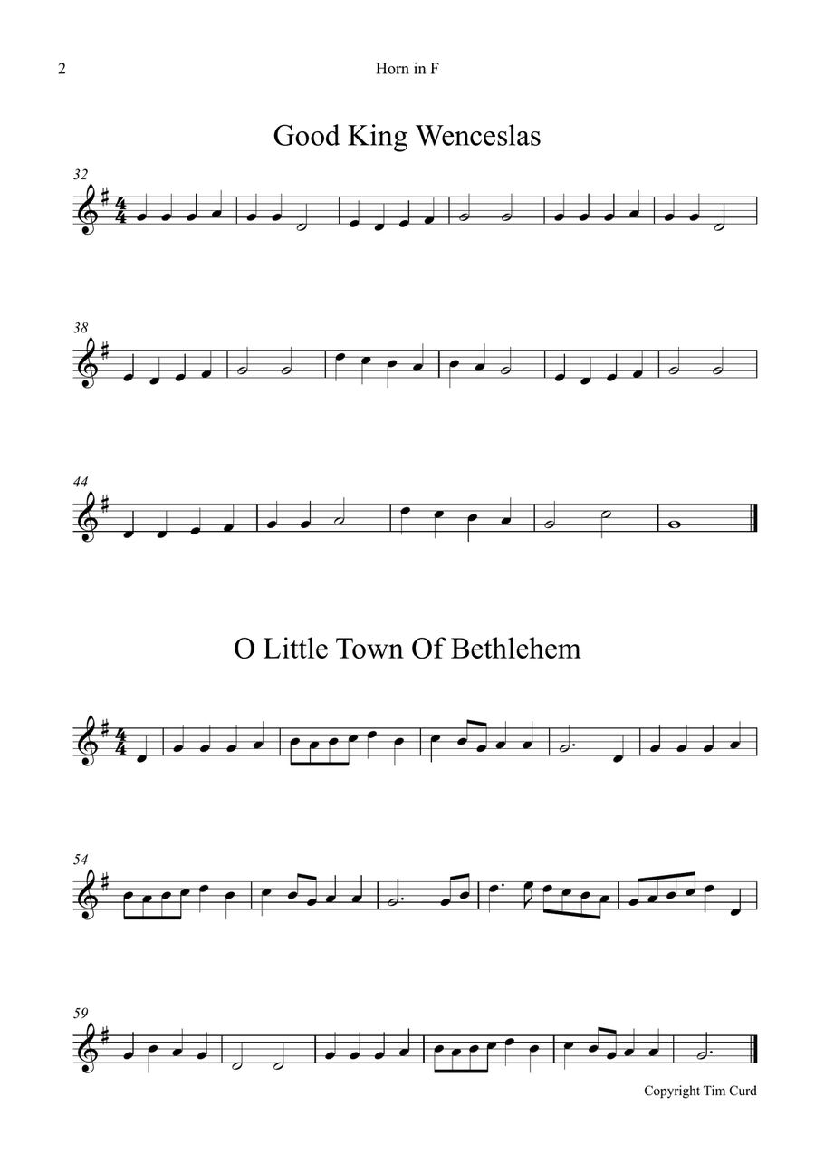 8 Christmas Duets For Horn in F and Trombone in C Brass Duet scores gallery preview page 6