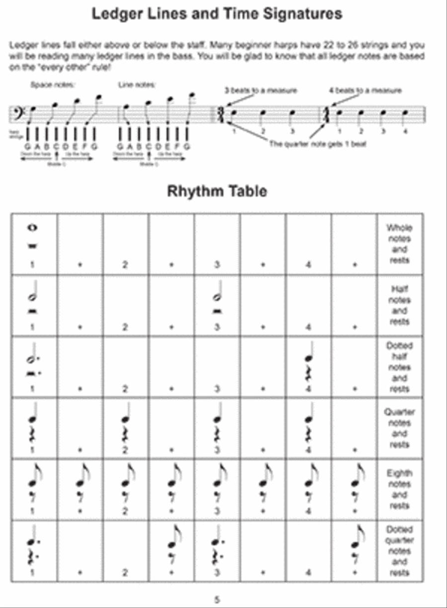 First Lessons Folk Harp Pedal Harp scores gallery preview page 2