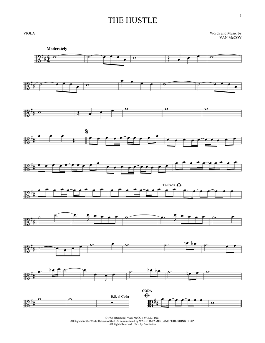 The Hustle The Hustle Viola Solo scores gallery preview page 1