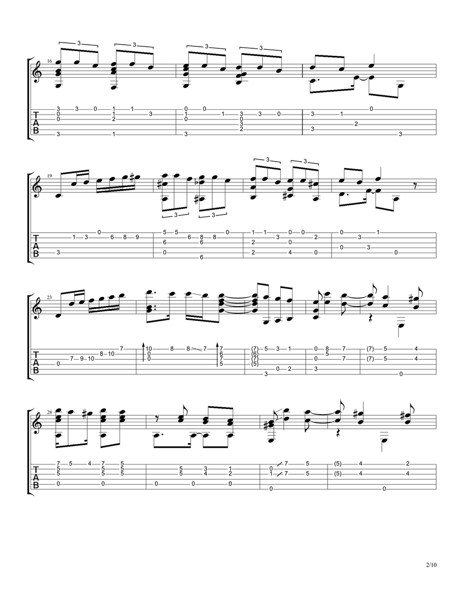 Taquito Militar Taquito Militar Guitar Tablature scores gallery preview page 2