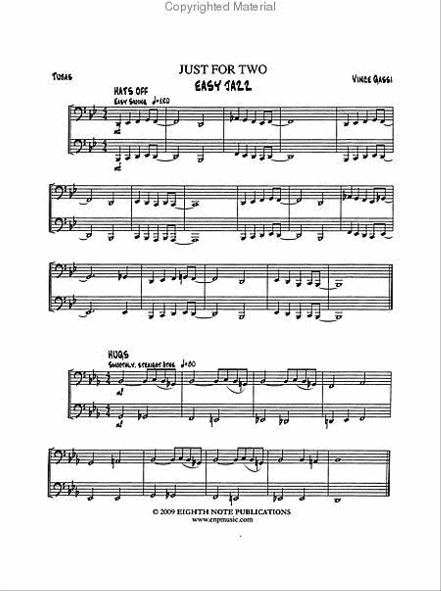 Just for Two Easy Jazz Small Ensemble scores gallery preview page 2
