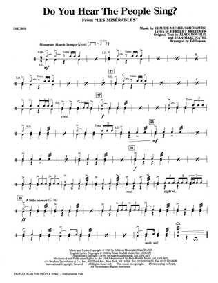 Do You Hear The People Sing? (from Les Miserables) (arr. Ed Lojeski) - Drums