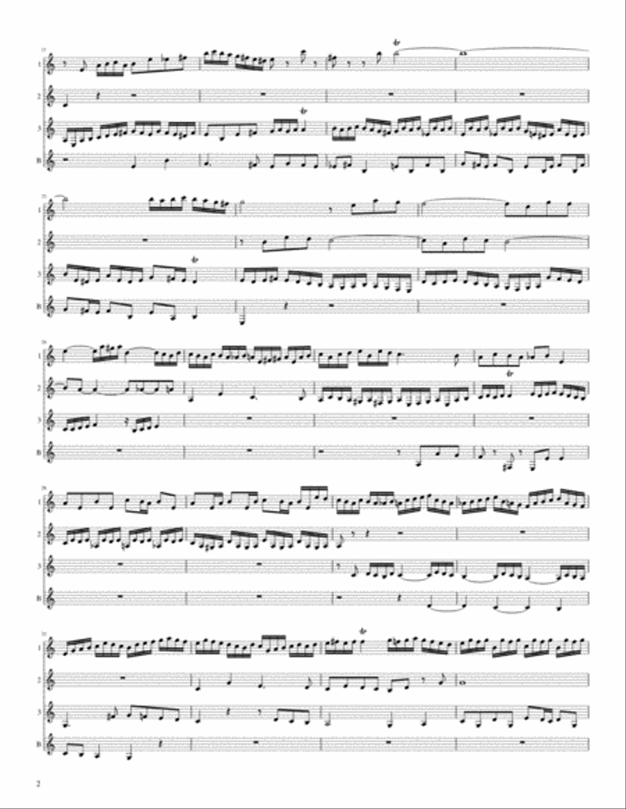 The "Little" Fugue (BWV 578) for mixed clarinet quartet image number null