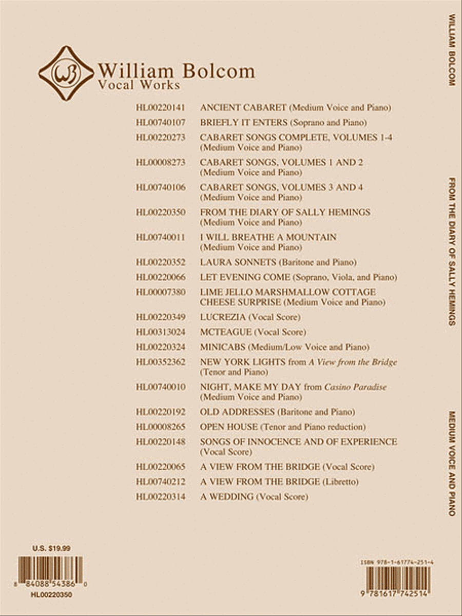 From the Diary of Sally Hemings Medium Voice scores gallery preview page 2