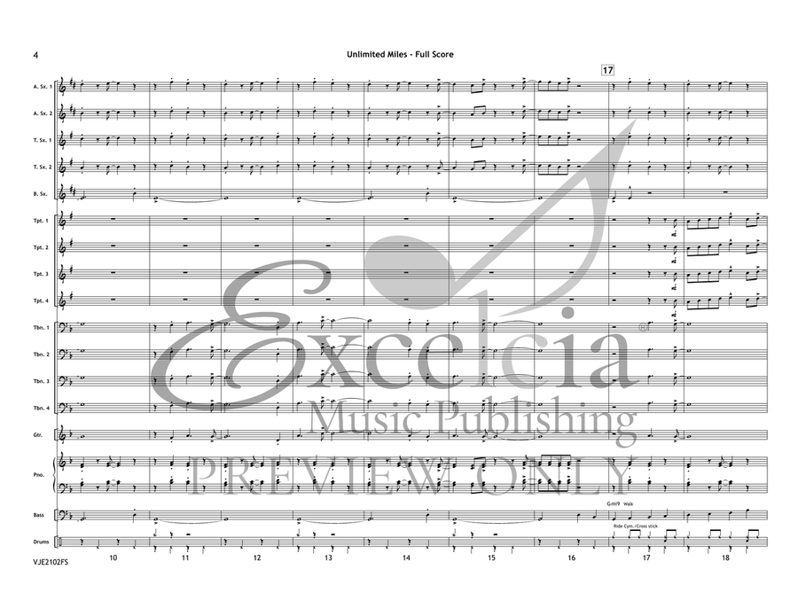 Unlimited Miles Unlimited Miles Jazz Ensemble scores gallery preview page 5