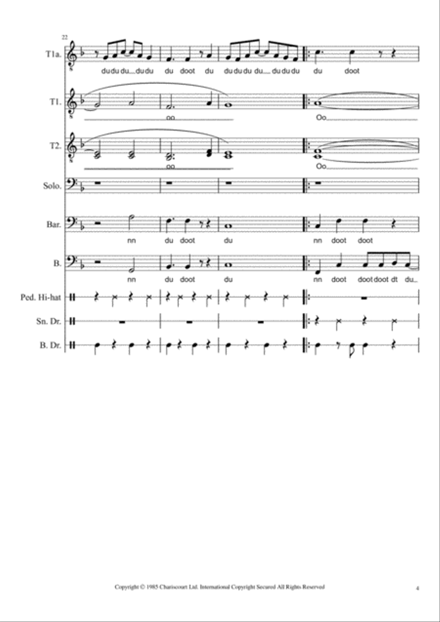 Walk Of Life TTBB scores gallery preview page 4