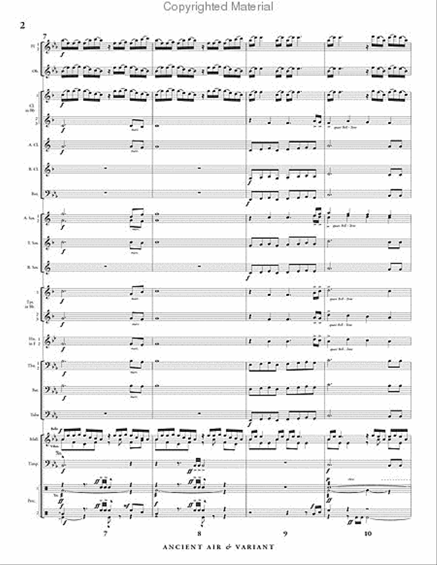 Ancient Air & Variant Concert Band scores gallery preview page 3