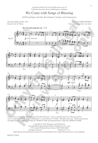 We Come with Songs of Blessing (Choral Score)