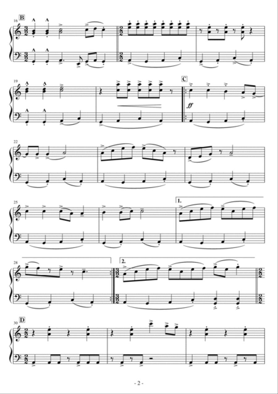 Dead Man's Party Easy Piano scores gallery preview page 2