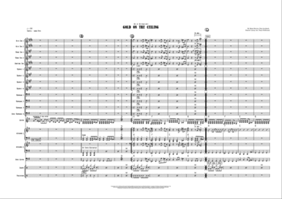 Gold On The Ceiling Gold On The Ceiling Saxophone scores gallery preview page 1