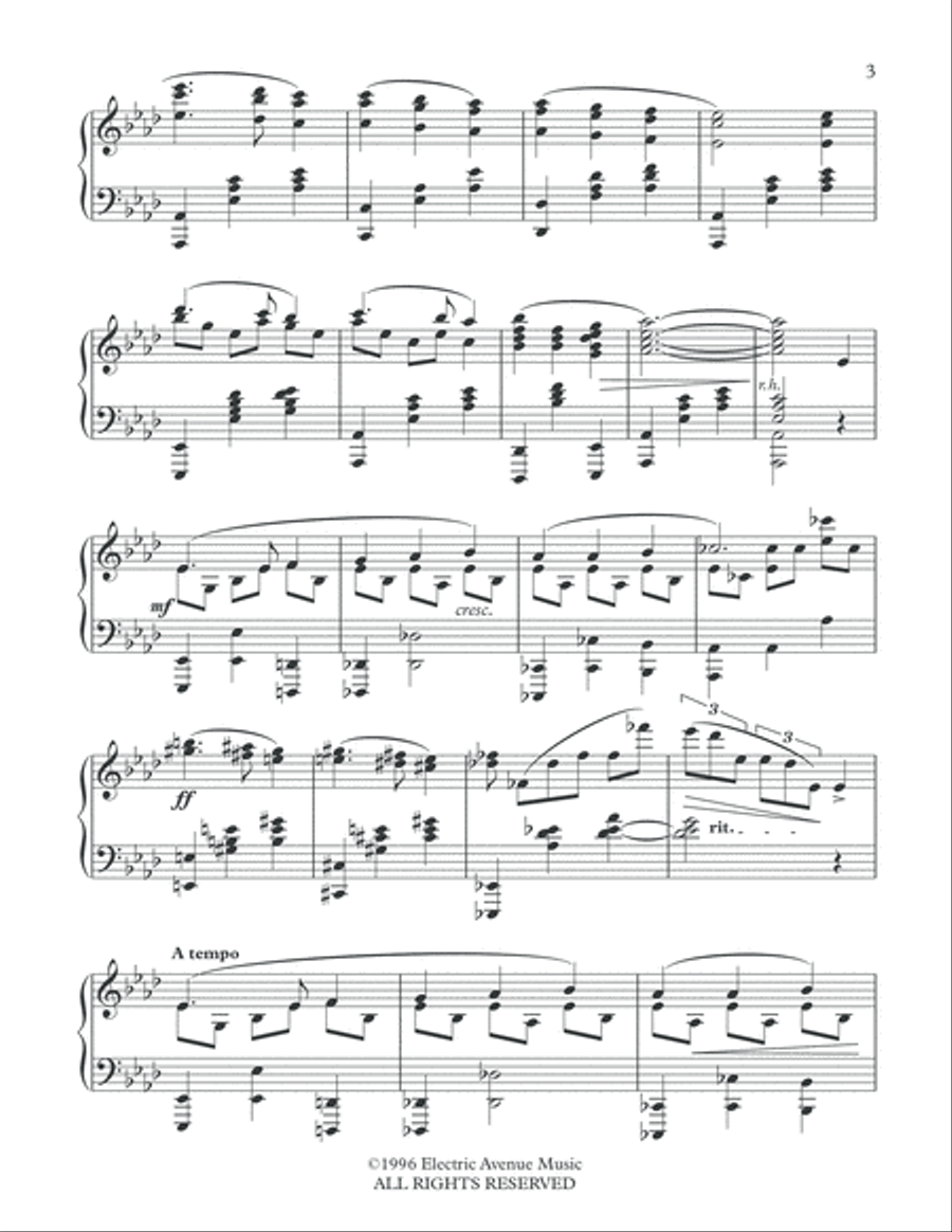Brahms-Baker: Away In A Manger Waltz Piano Solo scores gallery preview page 4