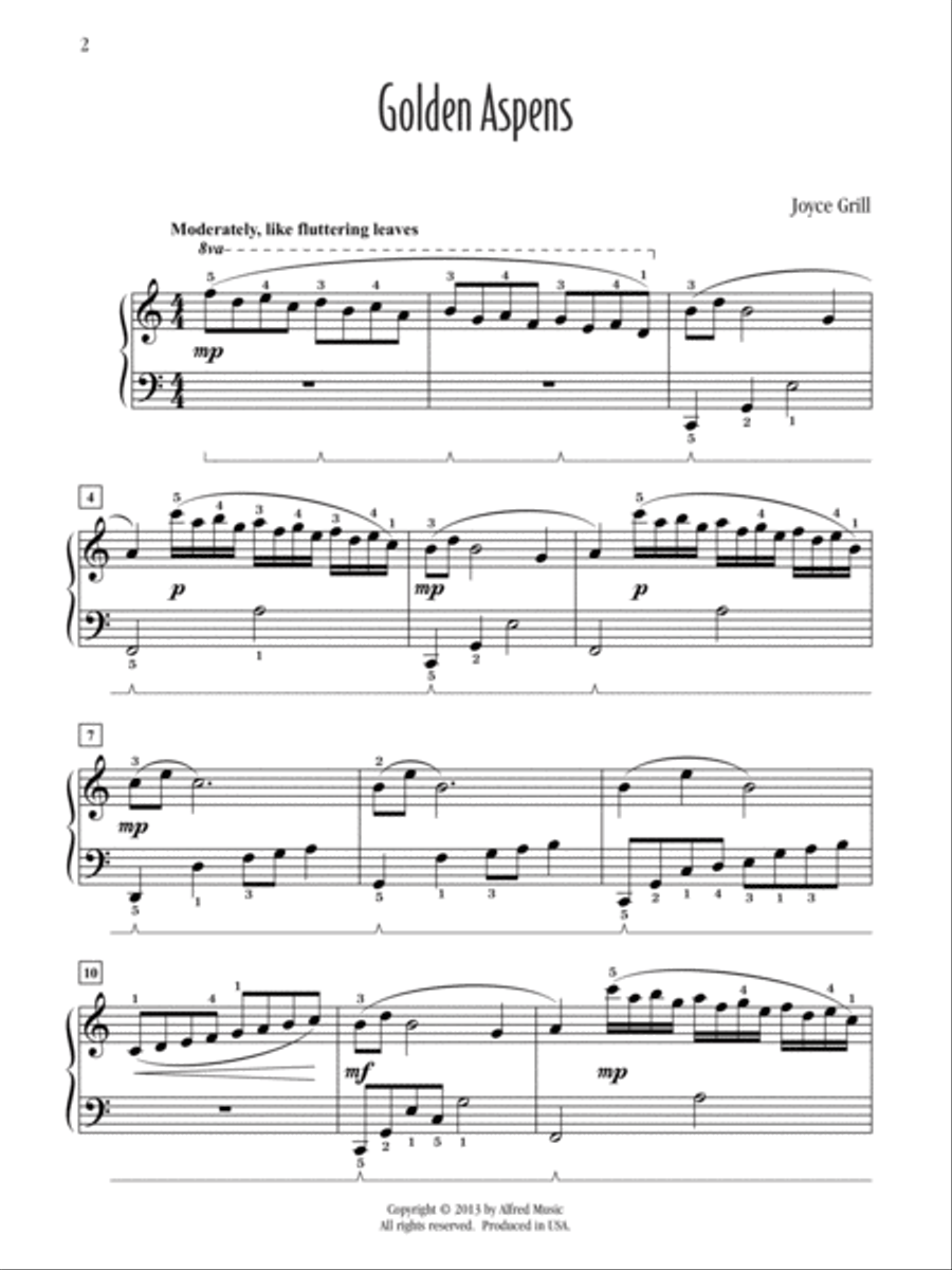 Golden Aspens Golden Aspens Piano Solo scores gallery preview page 2
