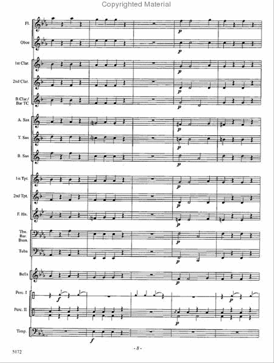 Triangle Time Triangle Time Concert Band scores gallery preview page 8