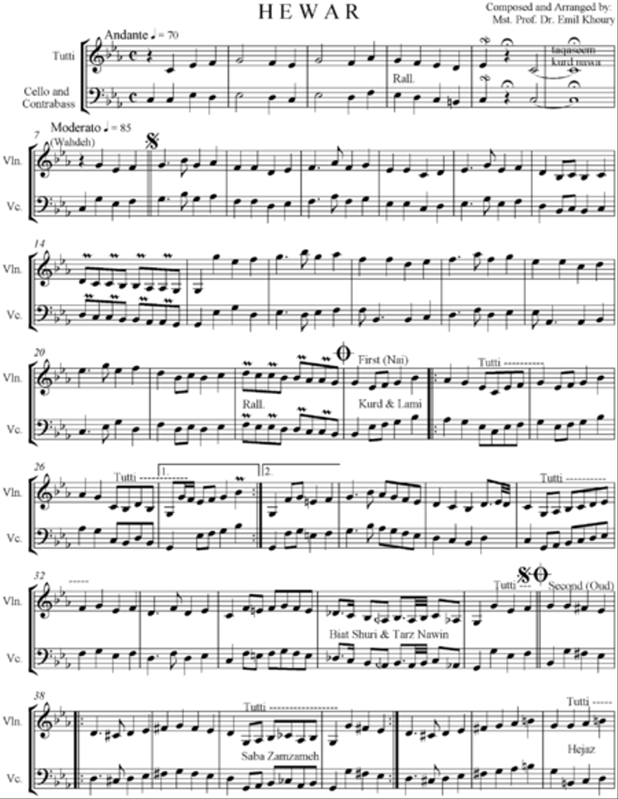 7ewar Chamber Orchestra scores gallery preview page 1