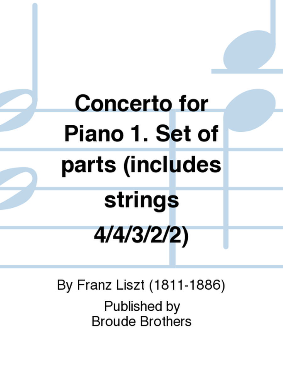 Concerto for Piano 1. Set of parts (includes strings 4/4/3/2/2)