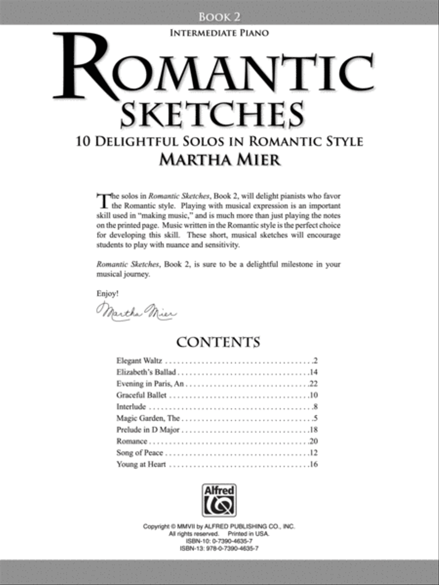 Romantic Sketches, Book 2 Piano Solo scores gallery preview page 2