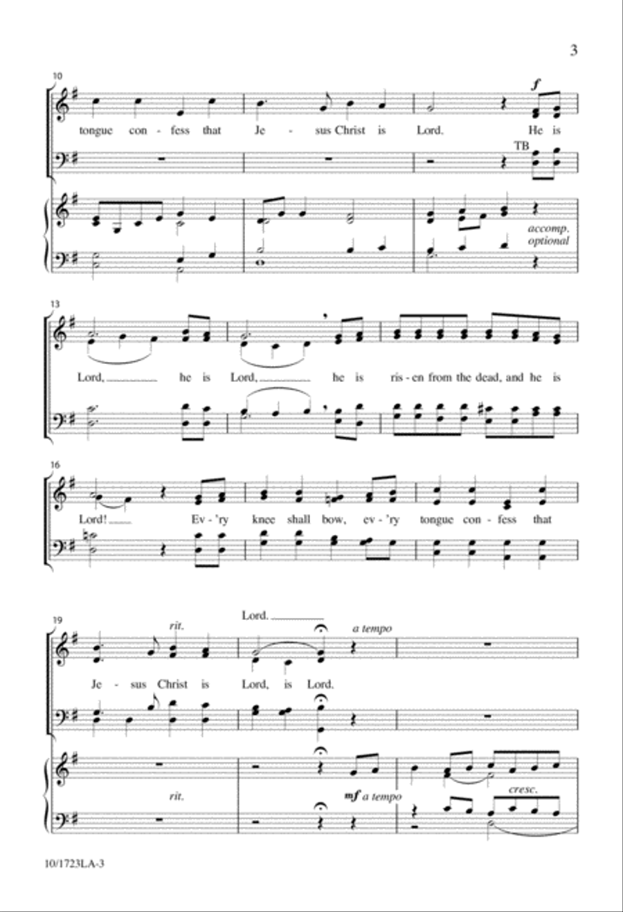 He Is Lord 4-Part scores gallery preview page 3