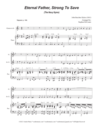 Book cover for Eternal Father, Strong To Save (The Navy Hymn) (Duet for Flute and Bb-Clarinet)