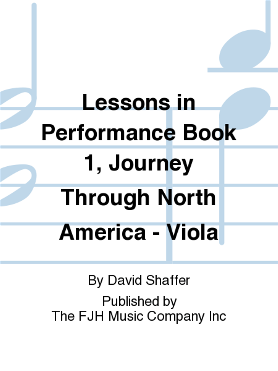 Lessons in Performance Book 1, Journey Through North America - Viola Chamber Orchestra scores gallery preview page 1