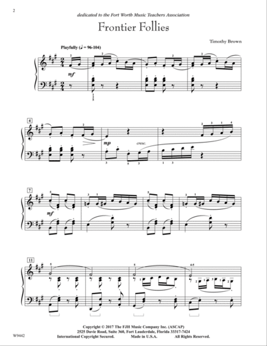 Frontier Follies Frontier Follies Piano Solo scores gallery preview page 2