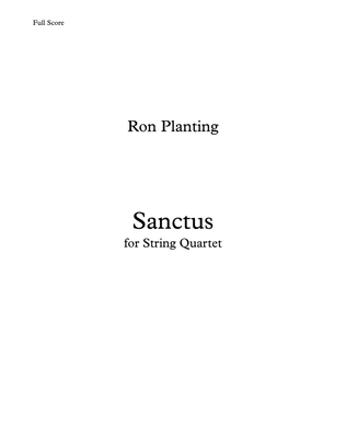 Book cover for Sanctus for String Quartet