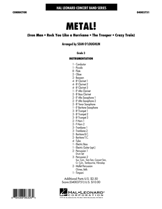 Book cover for Metal! - Conductor Score (Full Score)