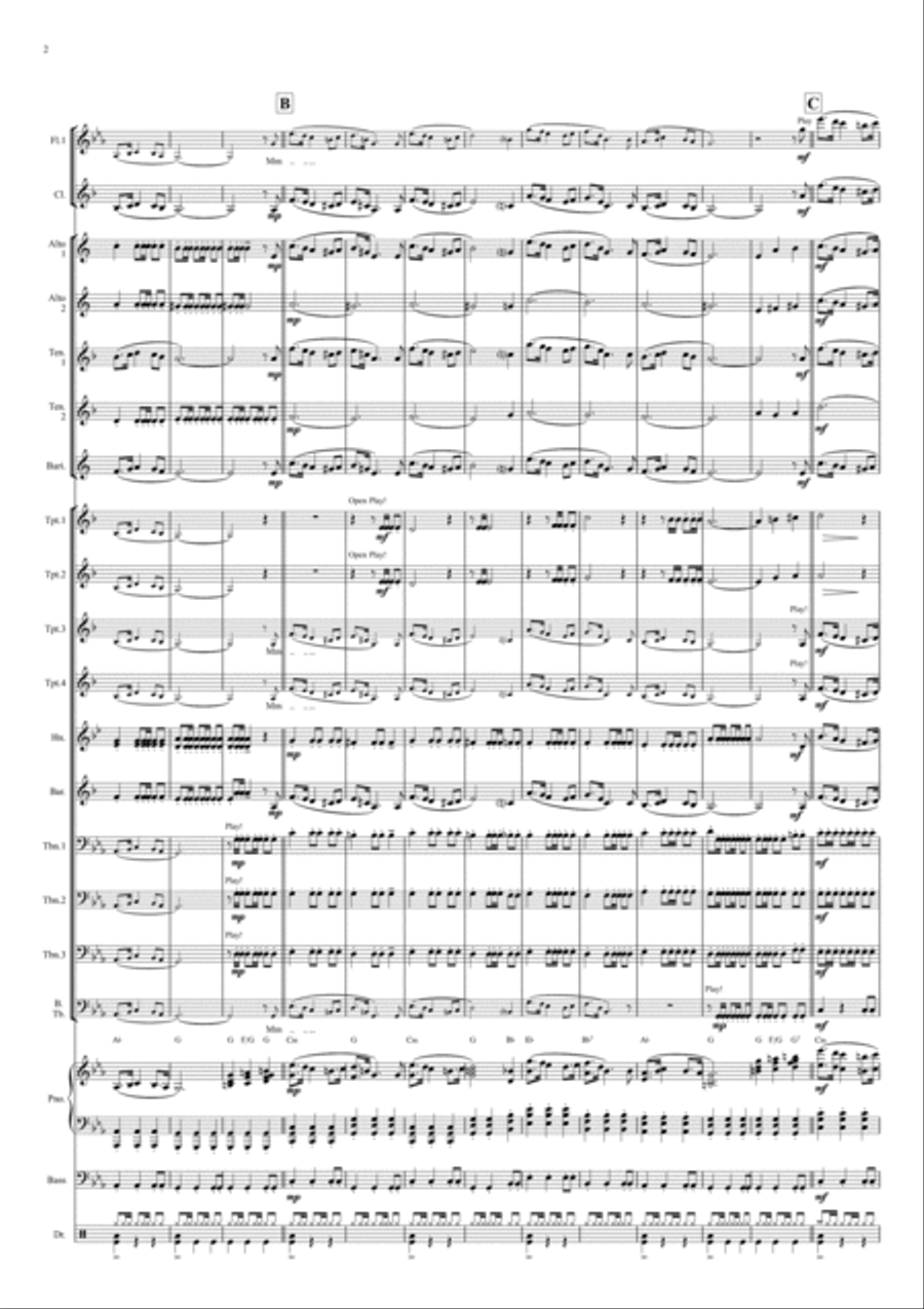 Conquest Of Paradise Concert Band scores gallery preview page 2