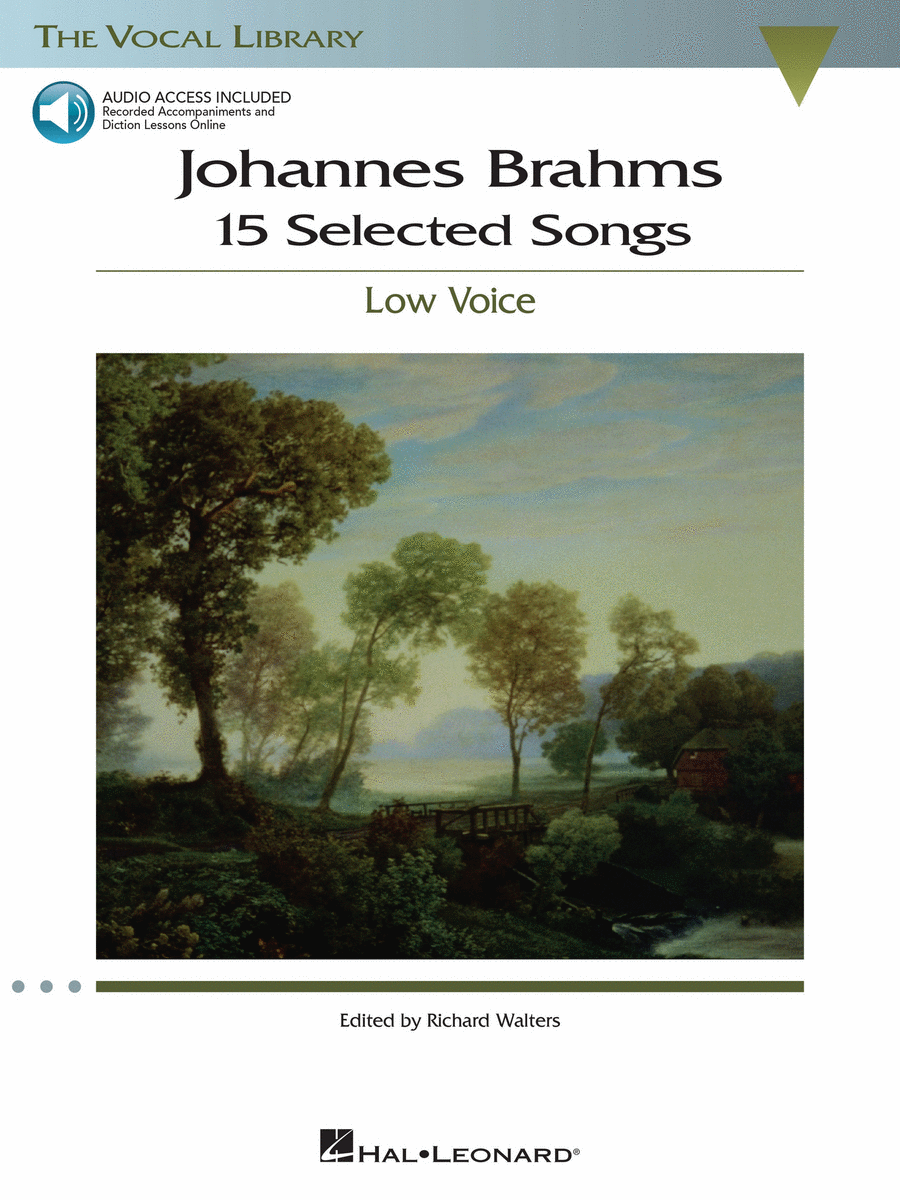 Johannes Brahms: 15 Selected Songs Low Voice scores gallery preview page 1