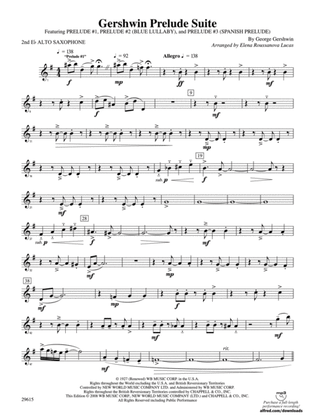 Gershwin Prelude Suite: 2nd E-flat Alto Saxophone