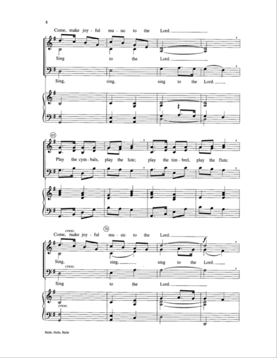 Halle, Halle, Halle Halle, Halle, Halle Choir scores gallery preview page 8