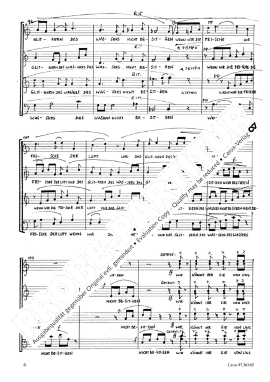 Wir sind ein Teil der Erde ... 1996 4-Part scores gallery preview page 7