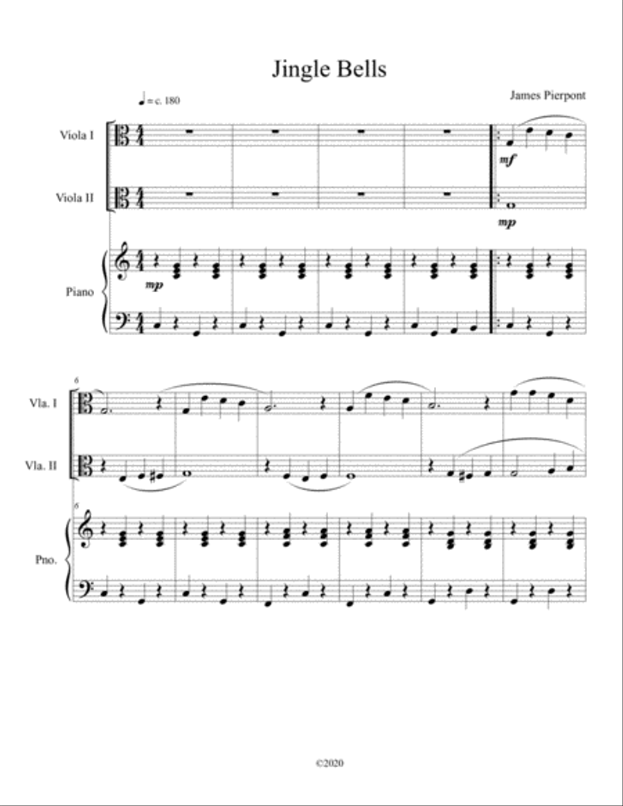 10 Christmas Duets for Viola with piano accompaniment vol. 1 String Duet scores gallery preview page 3
