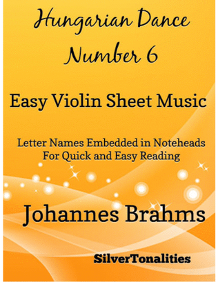 Hungarian Dance Number 6 Easy Violin Sheet Music